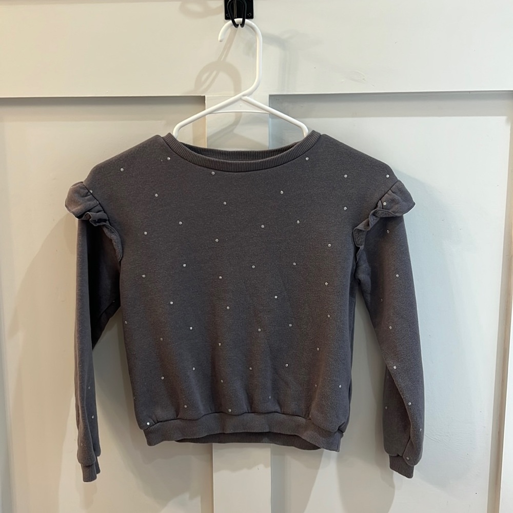 Girls 6/7 Ruffle Shoulder H&M Sweatshirt